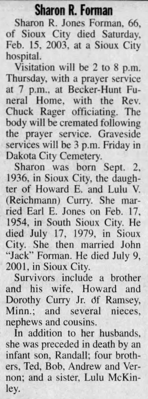 Clipping from Sioux City Journal